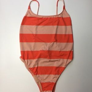 J. Crew Playa Nantucket Tangerine Blush Suit Small